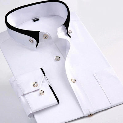 Callum – Modern Contrast-Collar Shirt