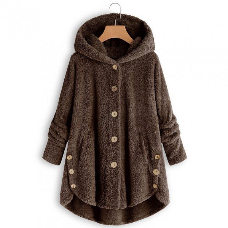 Lyla – Ultra-Soft Hooded Button-Up Fleece Jacket