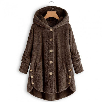 Lyla – Ultra-Soft Hooded Button-Up Fleece Jacket