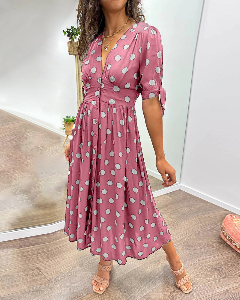 Ava – Polka Dot Midi Dress