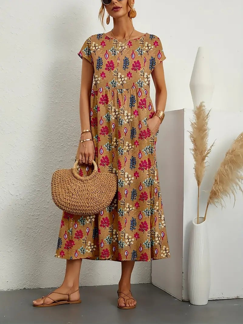 Camille – Floral Midi Dress