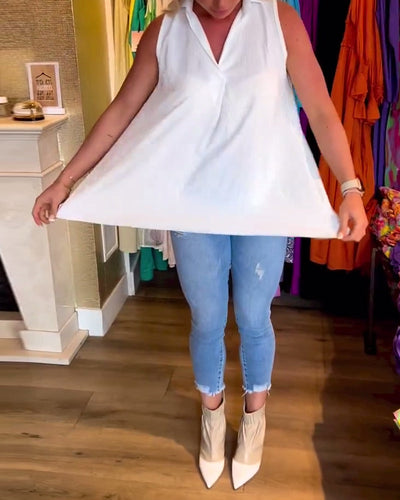 Laluna – Sleeveless Ruffle Top