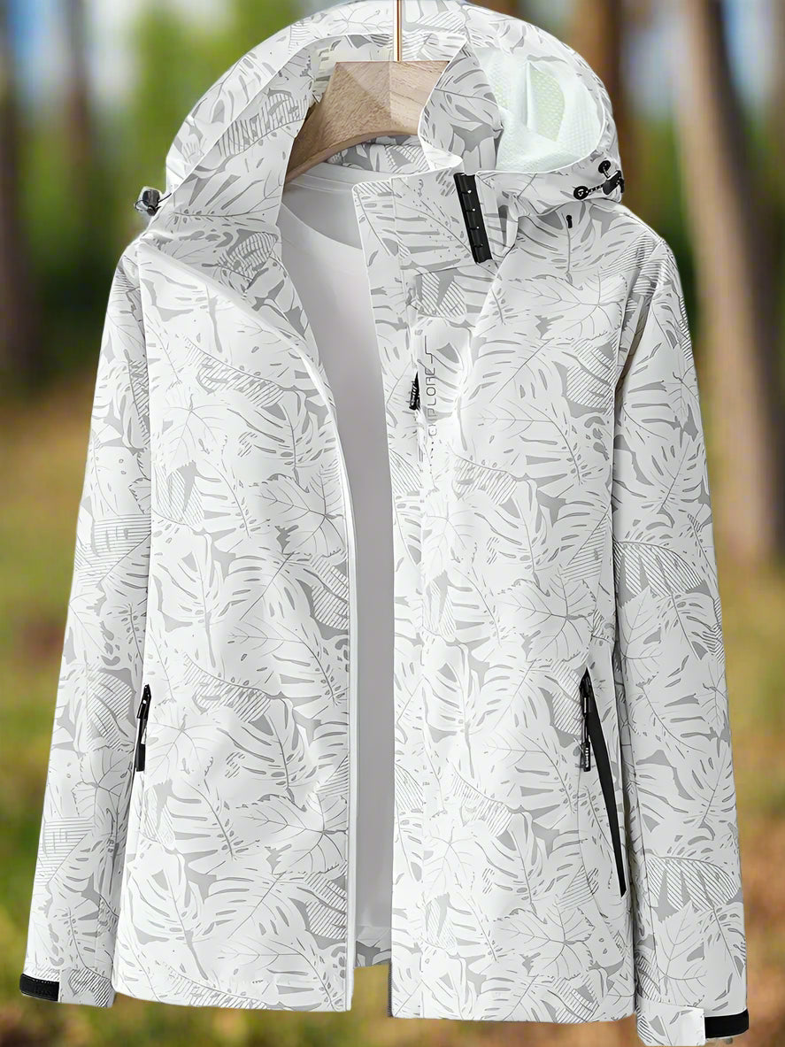 Nalia – Waterproof Leaf-Print Jacket