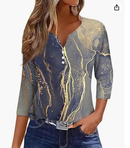 Brenda - Striped V-Neck Top 13