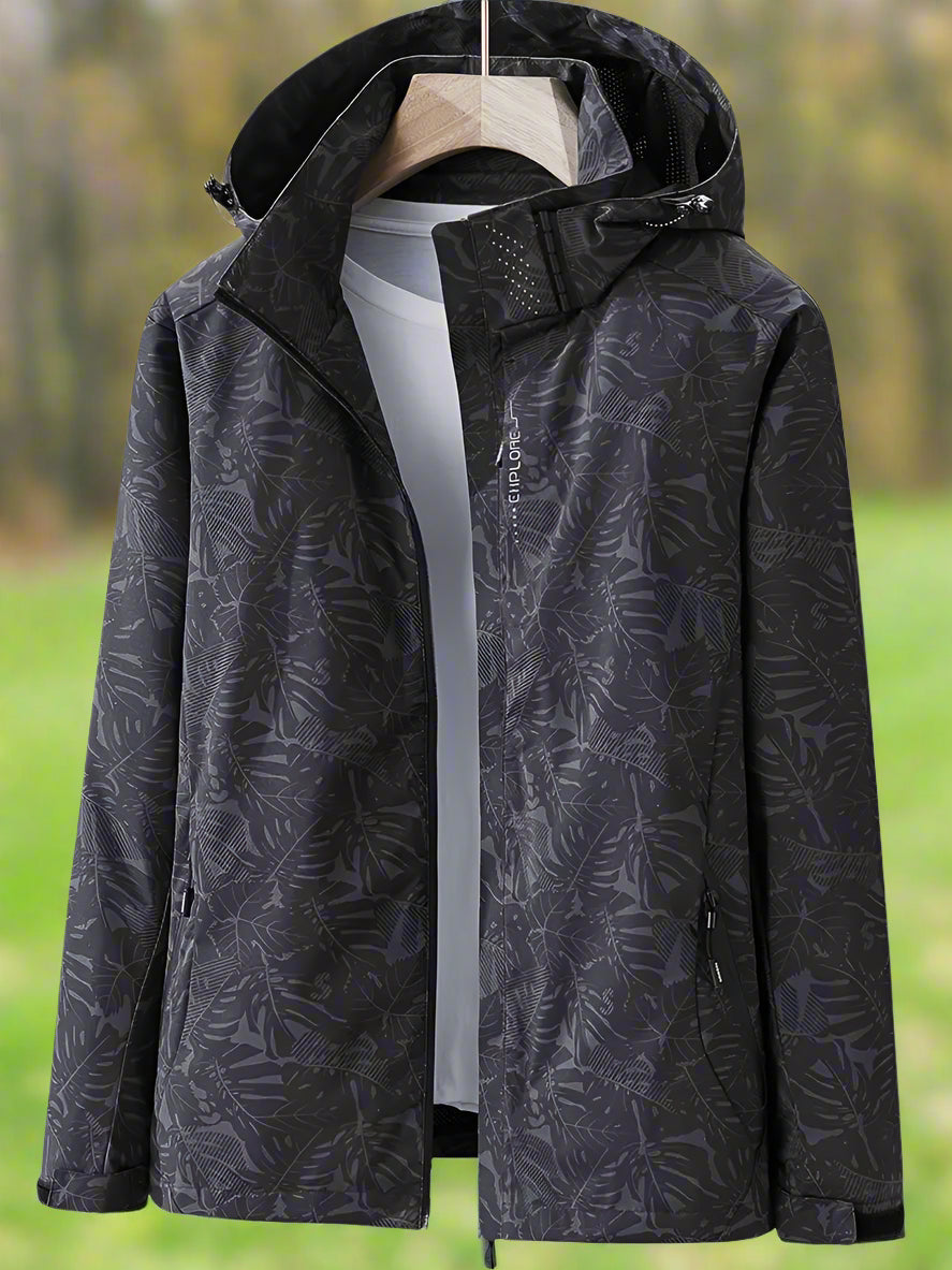 Nalia – Waterproof Leaf-Print Jacket