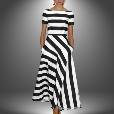 Zenia – Handcrafted Striped Maxi Dress