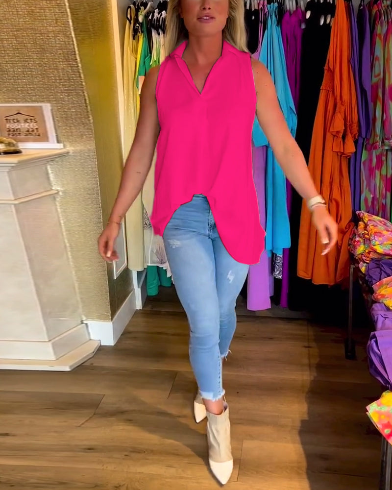 Laluna – Sleeveless Ruffle Top