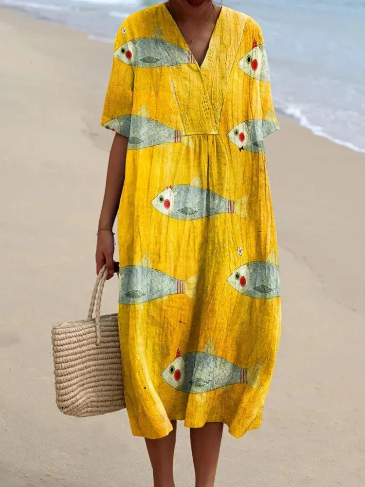 Kelly - Patterned Summer Dress 14