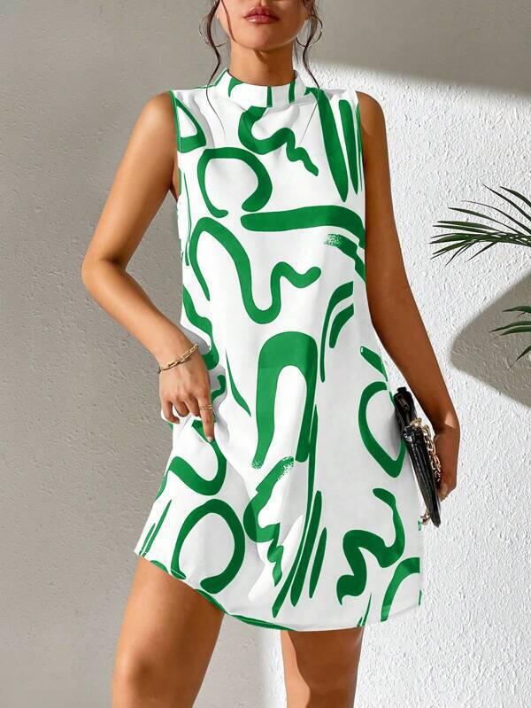Néa – Abstract Print Mini Dress