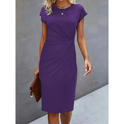 Reyna - Short sleeve formal midi dress