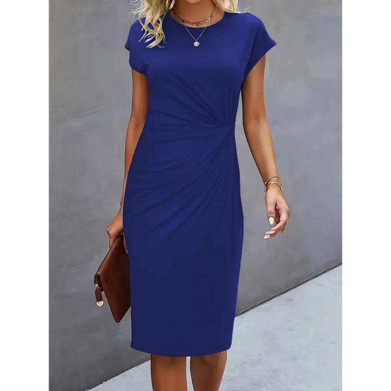 Reyna - Short sleeve formal midi dress