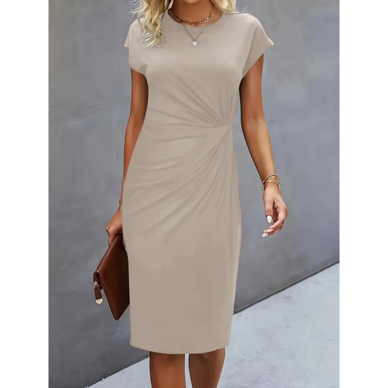 Reyna - Short sleeve formal midi dress