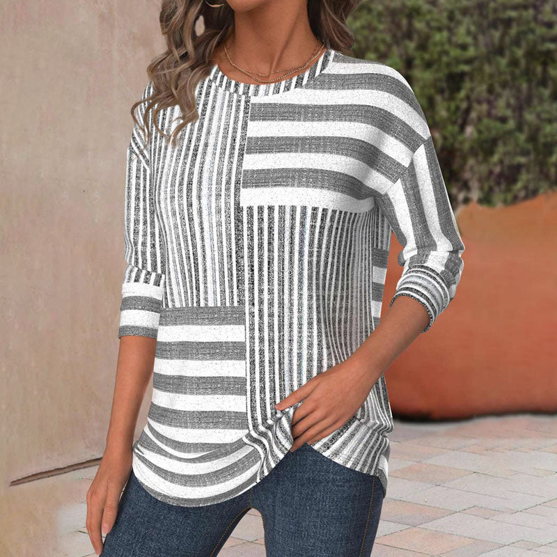 Ruby - Striped Comfort Blouse
