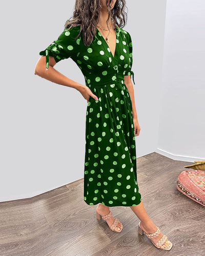 Ava – Polka Dot Midi Dress