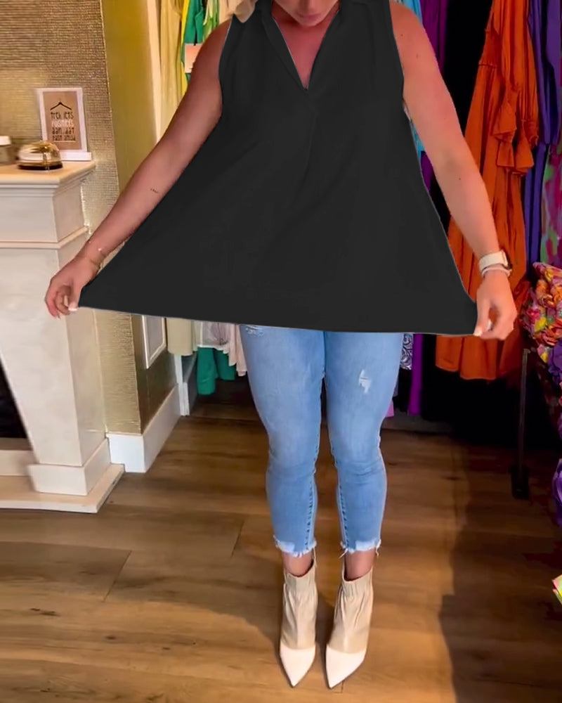 Laluna – Sleeveless Ruffle Top