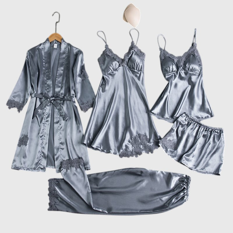 Amber - Women's 5-Piece Nightwear Set