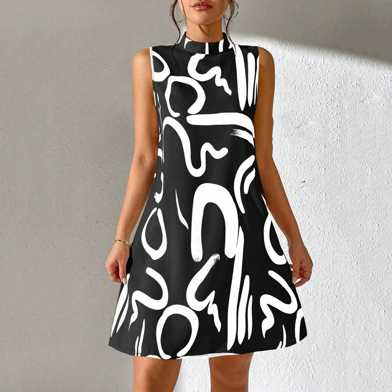 Néa – Abstract Print Mini Dress