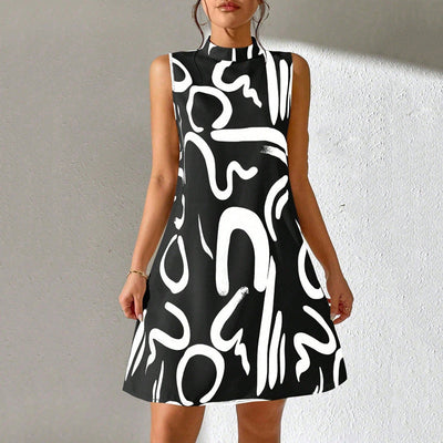 Néa – Abstract Print Mini Dress