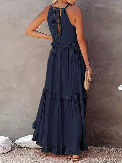 Azzura – Elegant Tiered Ruffle Maxi Dress