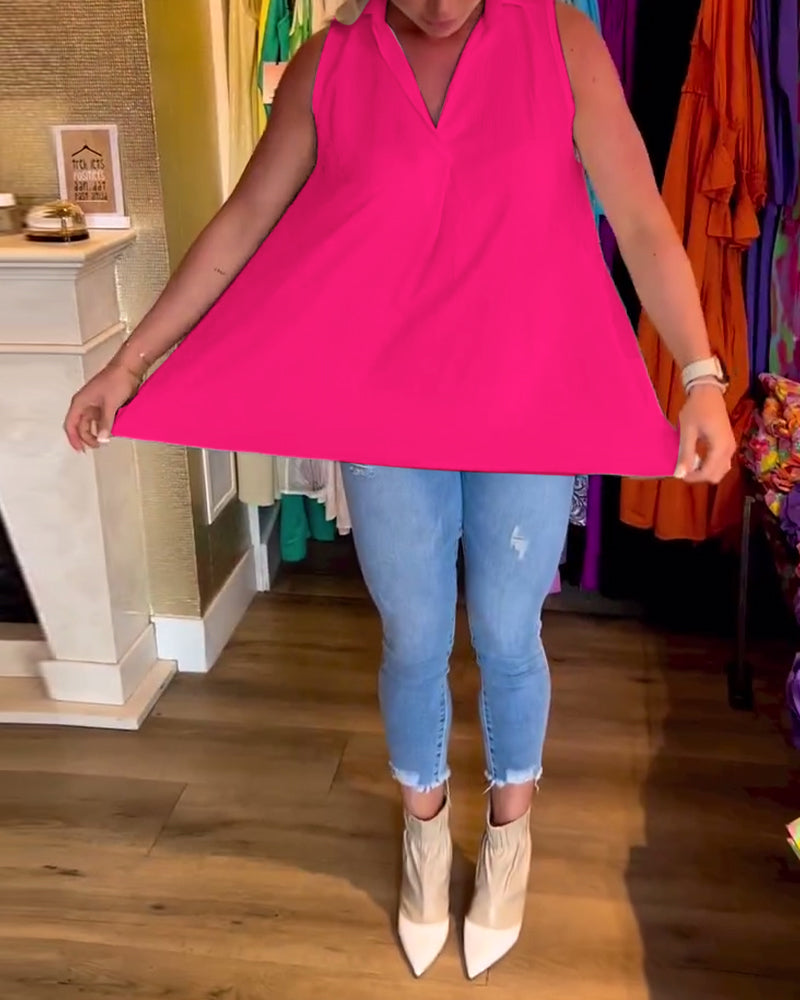 Laluna – Sleeveless Ruffle Top