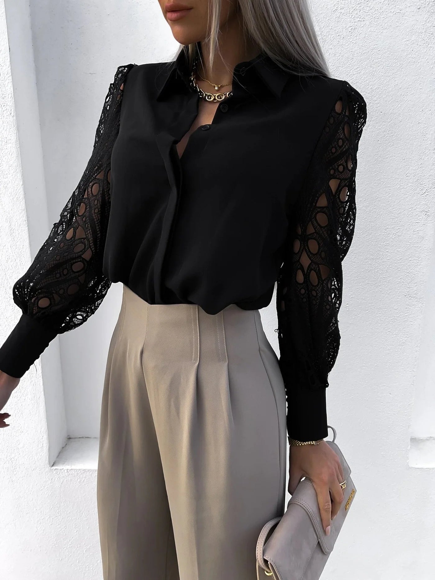 Lilia - Fancy Sleeve Blouse