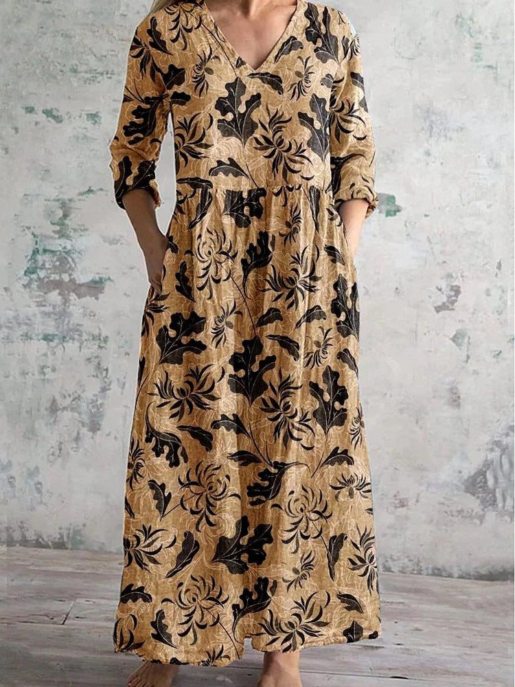 Selva – Botanical Print Maxi Dress 3
