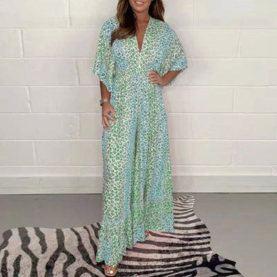 Anthea – Elegant V-Neck & High-Waist Jumpsuit