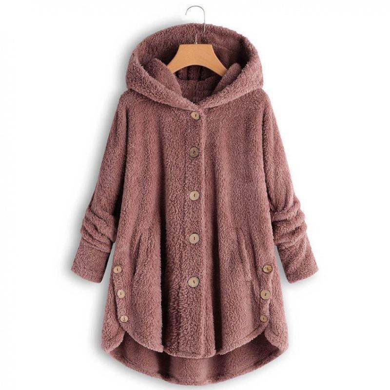 Lyla – Ultra-Soft Hooded Button-Up Fleece Jacket