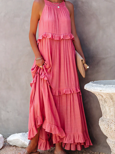 Azzura – Elegant Tiered Ruffle Maxi Dress