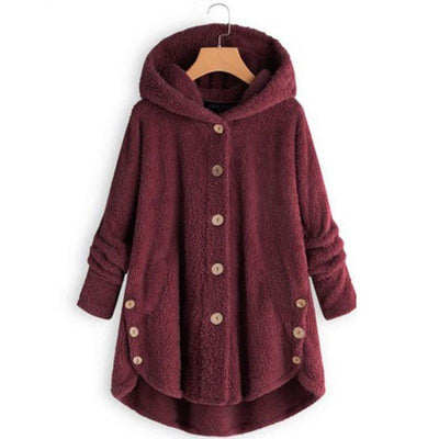 Lyla – Ultra-Soft Hooded Button-Up Fleece Jacket
