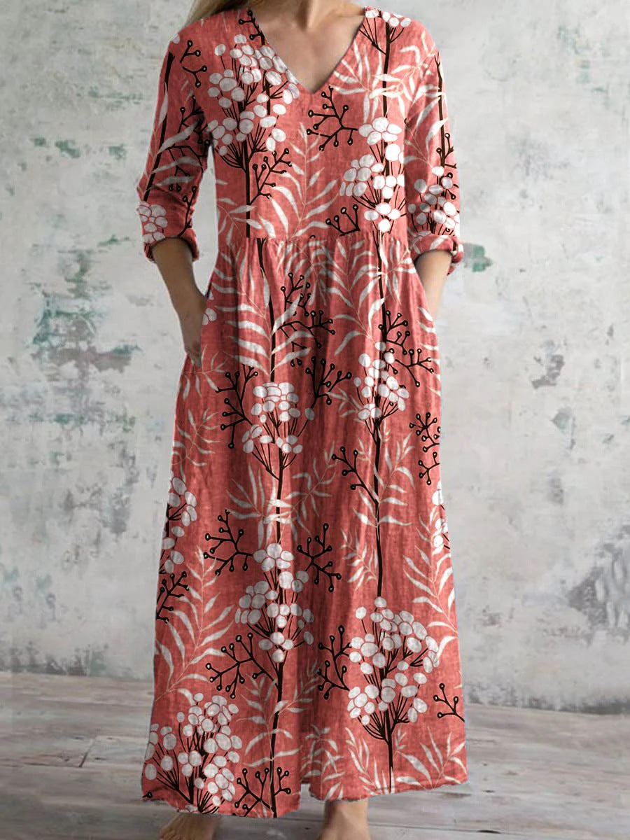 Selva – Botanical Print Maxi Dress 13