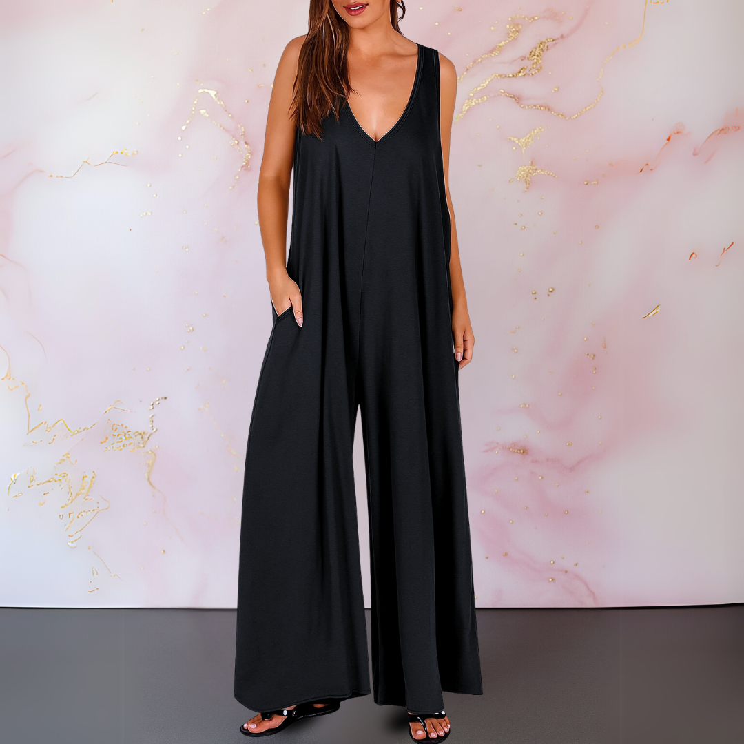 Magda – Elegant V-Neck Jumpsuit