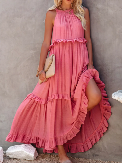 Azzura – Elegant Tiered Ruffle Maxi Dress