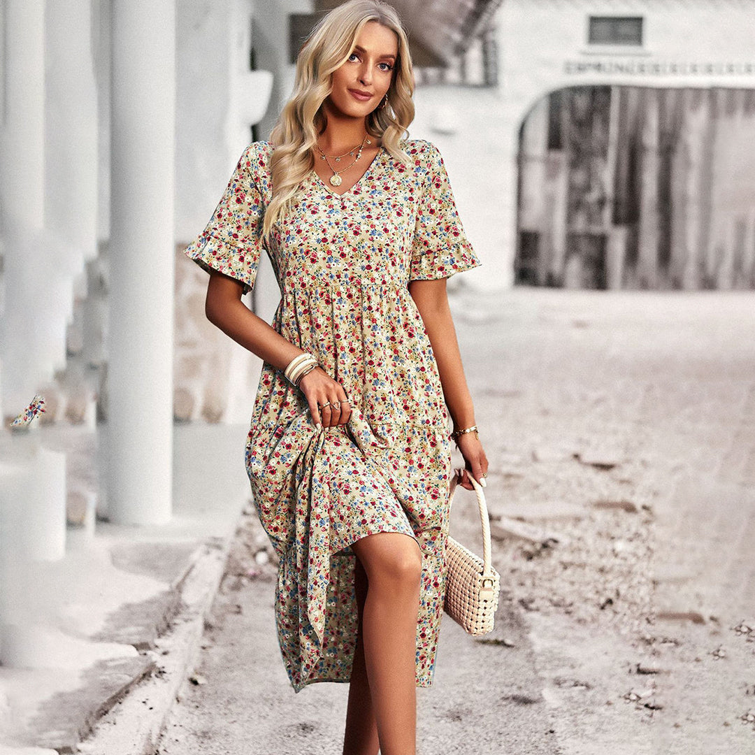 Elizabeth - Summer floral midi dress