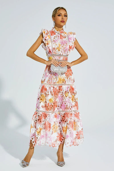 Paula - Hollow Sleeveless Midi Dress