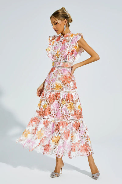 Paula - Hollow Sleeveless Midi Dress