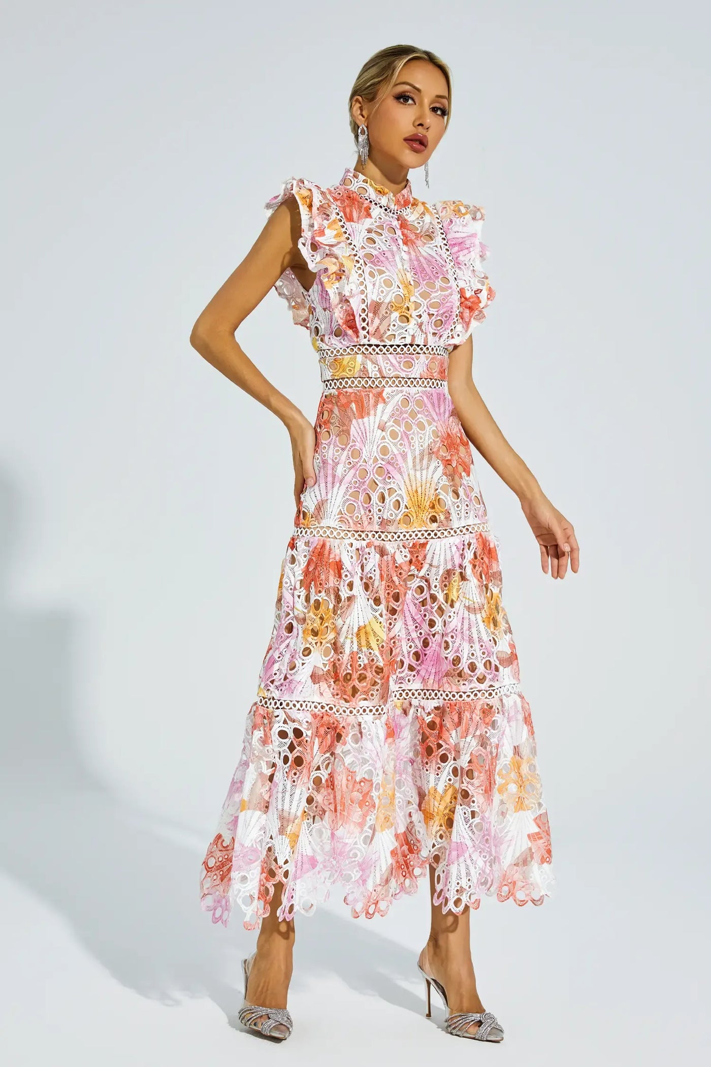 Paula - Hollow Sleeveless Midi Dress