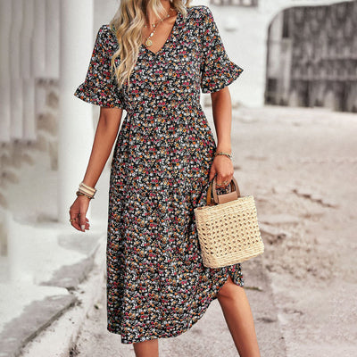 Elizabeth - Summer floral midi dress