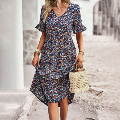 Elizabeth - Summer floral midi dress