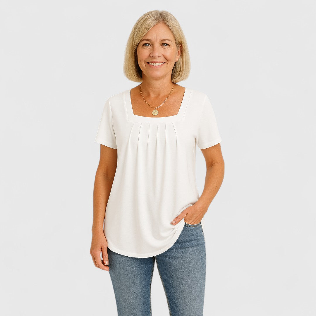 Marilou – Flowy Pleated Comfort Tee