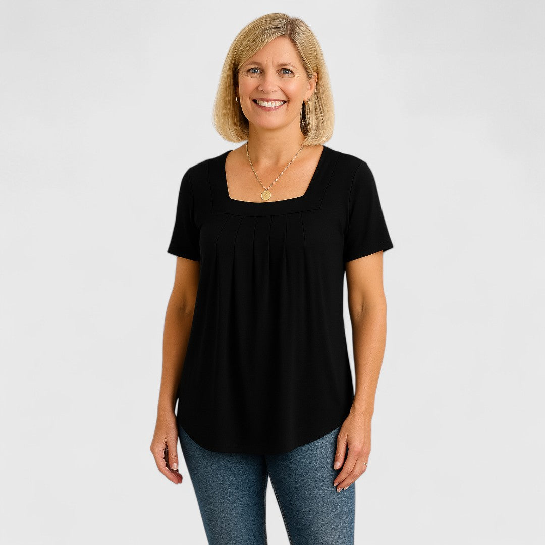 Marilou – Flowy Pleated Comfort Tee