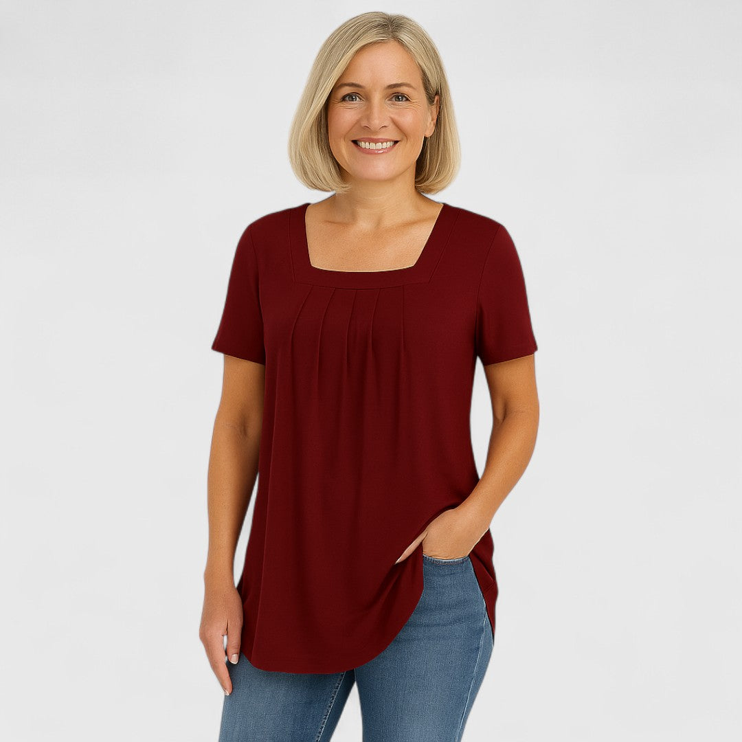 Marilou – Flowy Pleated Comfort Tee