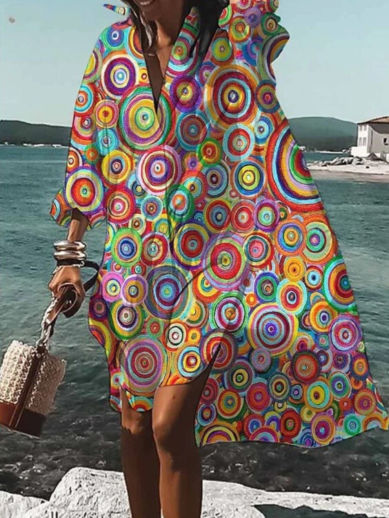 Solara – Print Shirt Dress 8