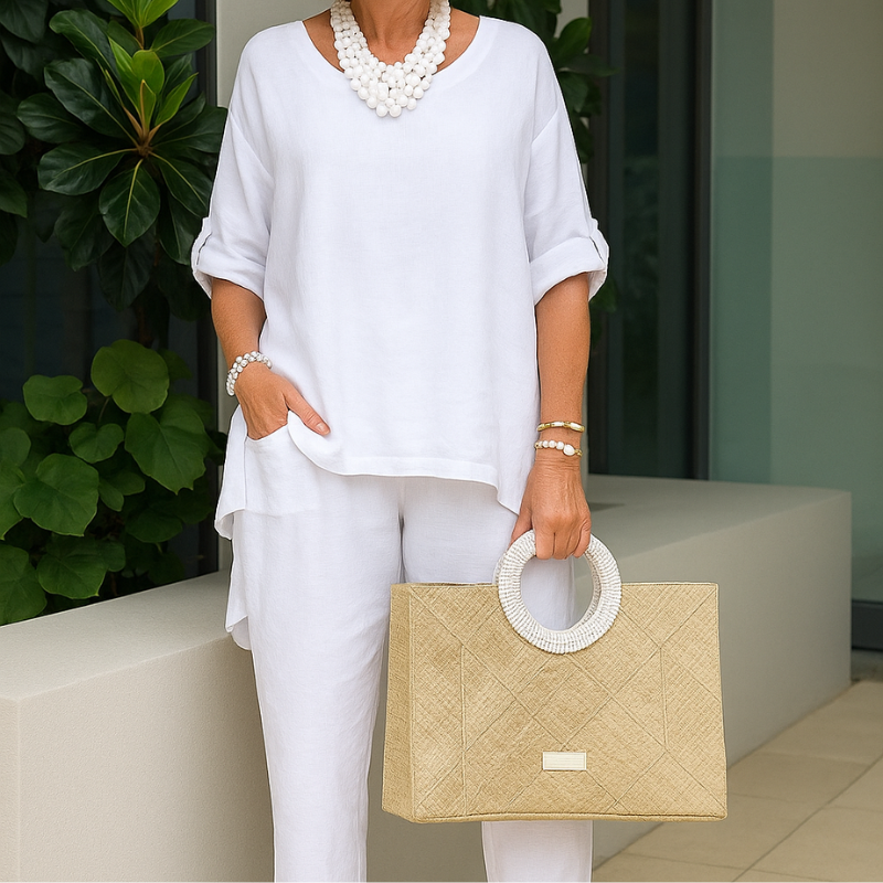 Amalia - Round Neck 2 Piece Casual Suit