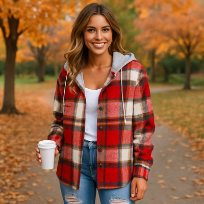 Elodie – The Effortless Plaid Jacket