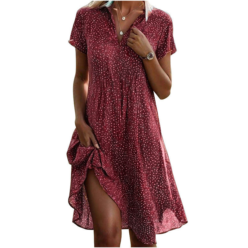 Azula – Relaxed Dot Print Shirt Dress