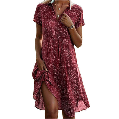 Azula – Relaxed Dot Print Shirt Dress
