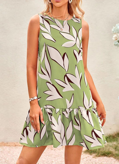 Holly – Abstract Drop Hem Dress