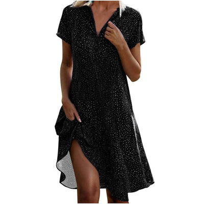 Azula – Relaxed Dot Print Shirt Dress