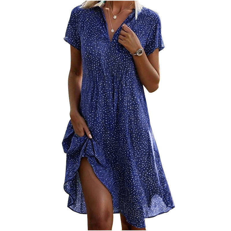 Azula – Relaxed Dot Print Shirt Dress